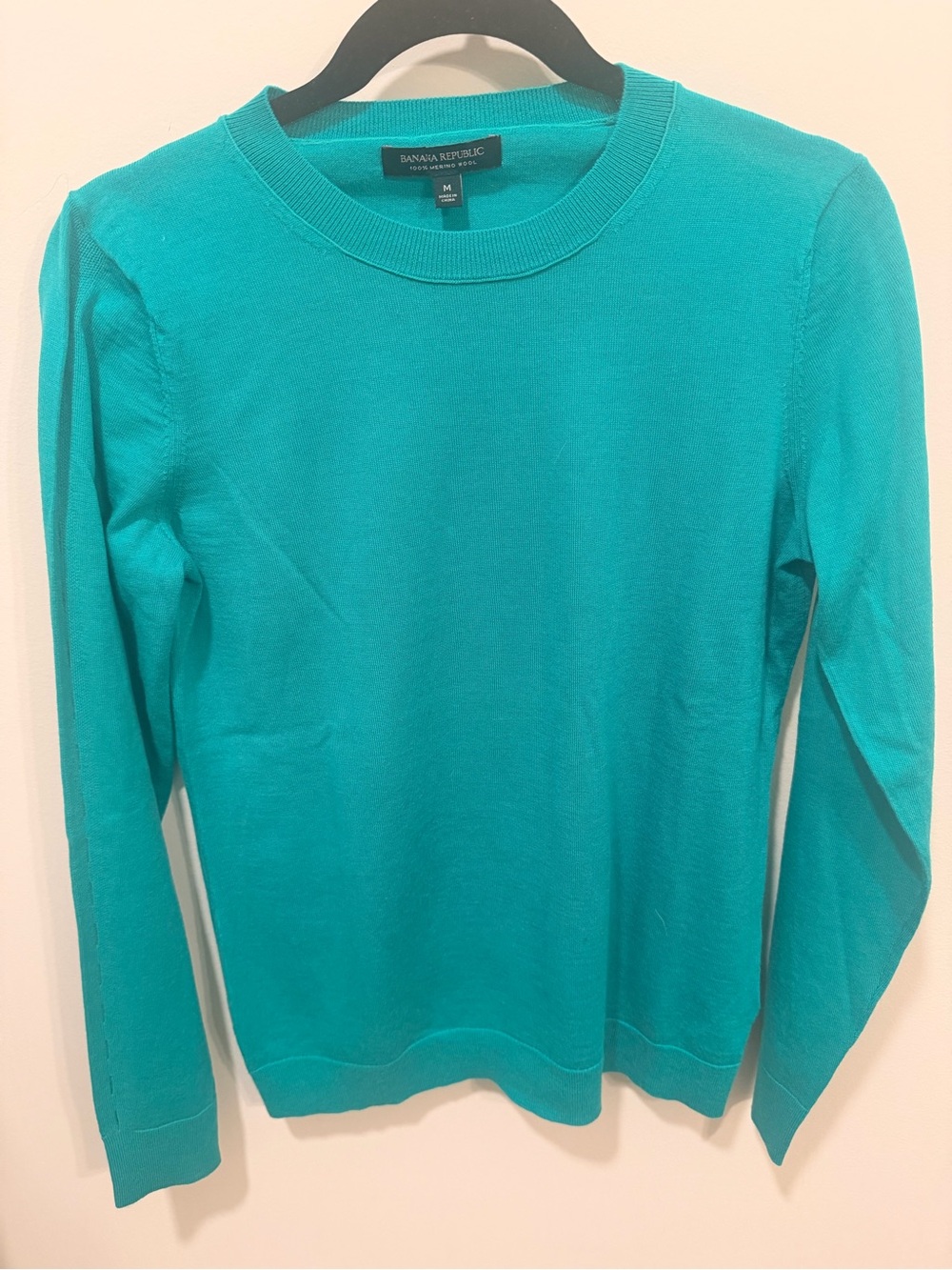 Sweater 100%  Merino extra wool very soft green M